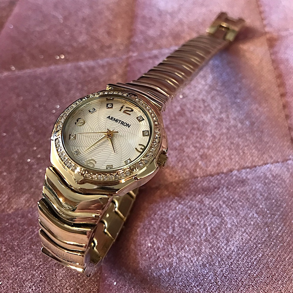 NWOT Armitron dress watch with Swarovski chrystals